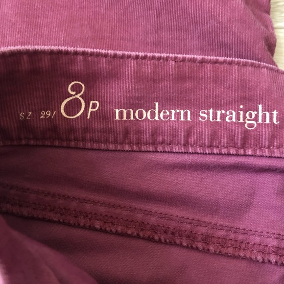 Ann Taylor LOFT Modern Straight Cords Pink Pants - Picture 3 of 16